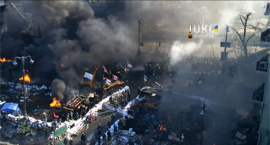 18 лютого: У центрі Києва — війна. Оновлюється