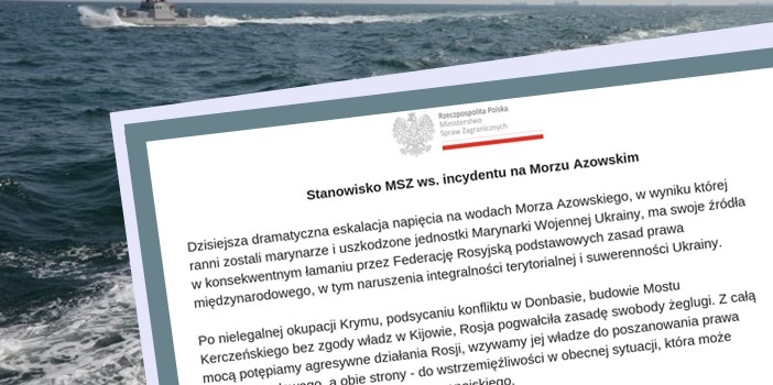 МЗС Польщі рішуче засудило агресію Росії у Азовському морі