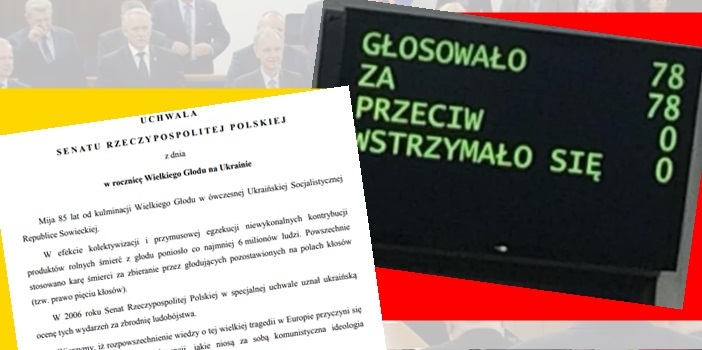 Сенат Польщі прийняв Ухвалу до 85-х роковин Голодомору