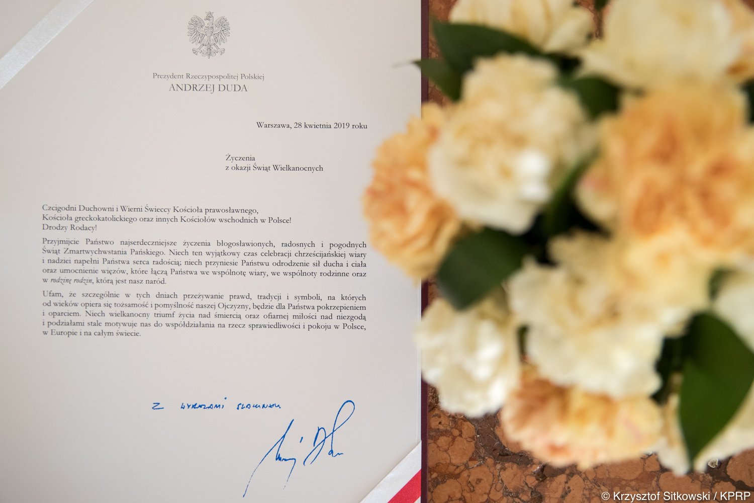 Президент Польщі привітав християн східного обряду з Великоднем