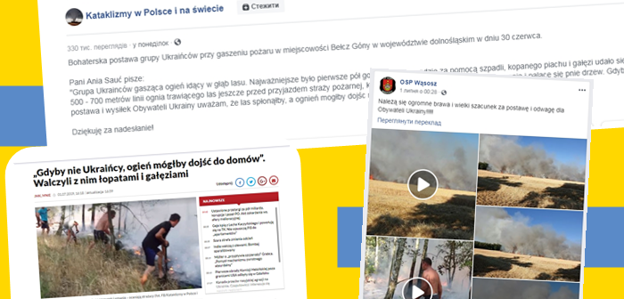 Пожежа у Польщі:  “Якби не українці, вогонь біг би дійти до будинків”