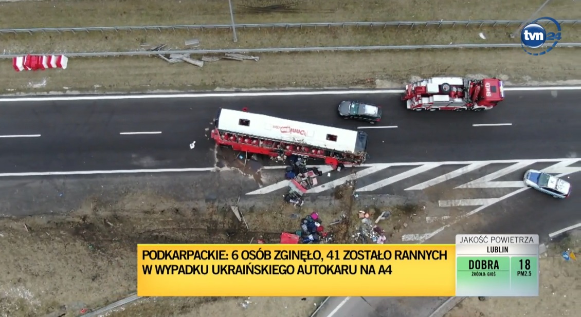 У Польщі український автобус потрапив у ДТП: загинуло 6 осіб. Телефони гарячої лінії