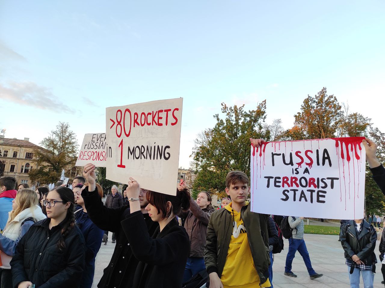 У Польщі відбулись акції #russiaIsATerroristState. ФОТО