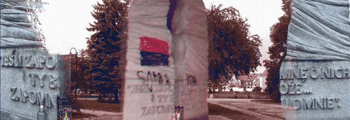 У Вроцлаві невідомі розмалювали пам’ятник жертвам Волинської трагедії. На ньому з’явився червоно-чорний прапор і напис “Слава УПА”