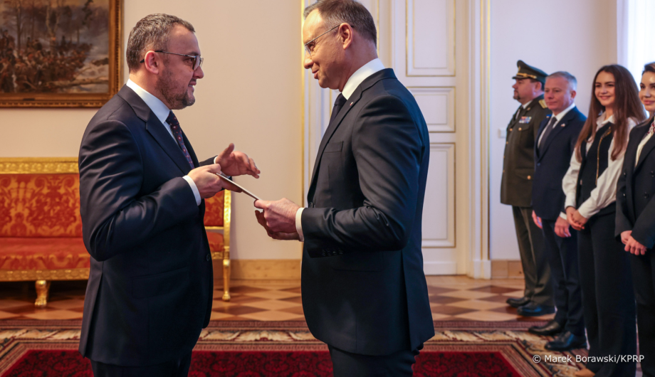 Посол України у Польщі Василь Боднар вручив вірчі грамоти Президенту Польщі