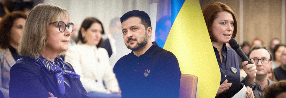 Володимир Зеленський у Варшаві зустрівся з українською громадою
