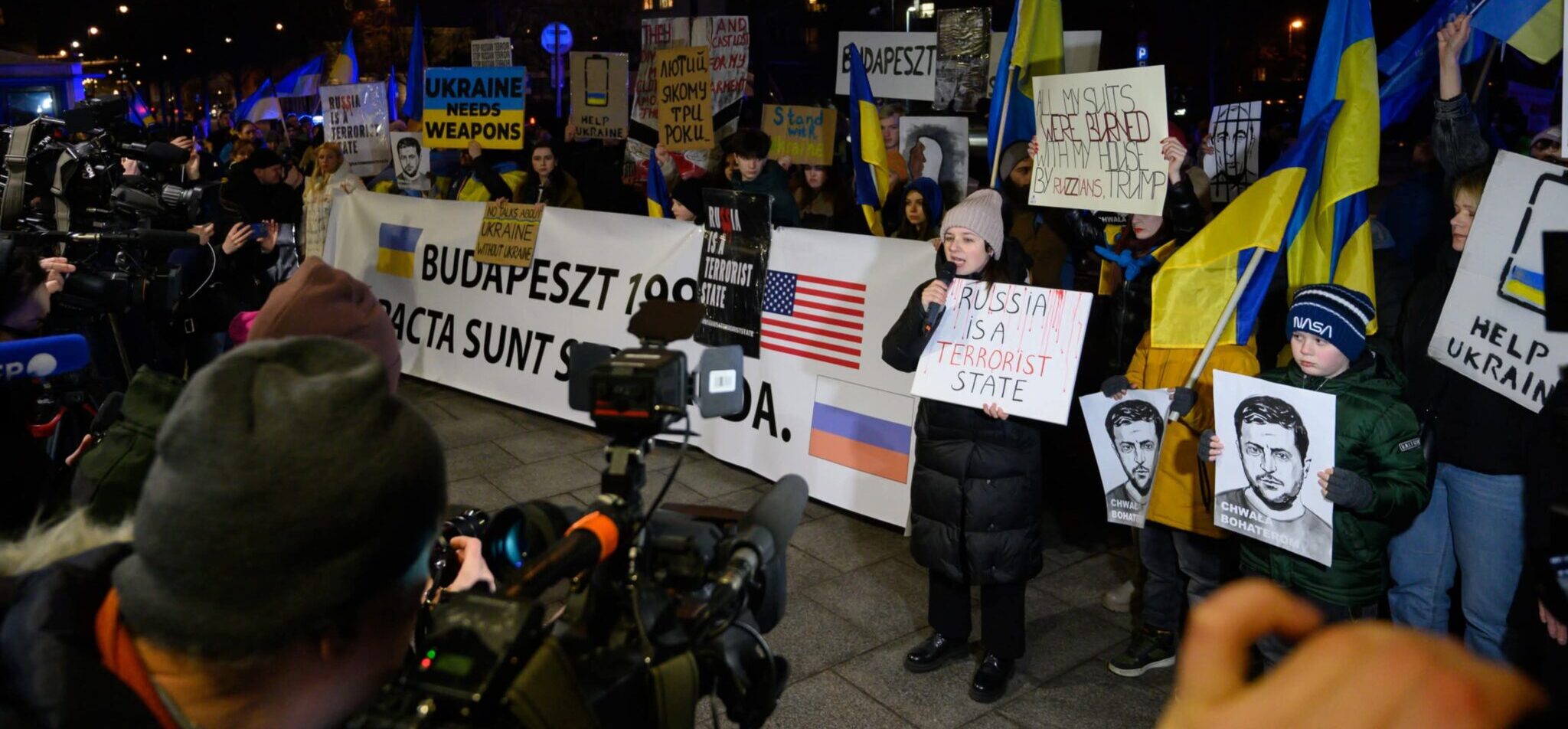 Під Посольством США у Варшаві відбулась акція на підтримку України