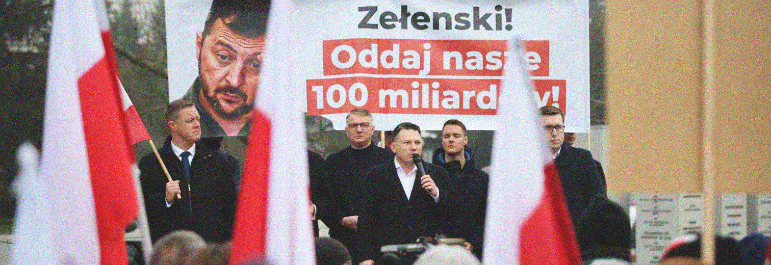 «Зеленський, віддай наші 100 мільярдів»: у день візиту президента України до Польщі під будівлею Сейму відбулася антиукраїнська акція